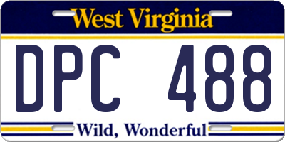 WV license plate DPC488