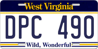 WV license plate DPC490