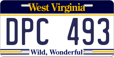 WV license plate DPC493