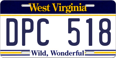 WV license plate DPC518