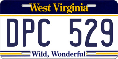 WV license plate DPC529