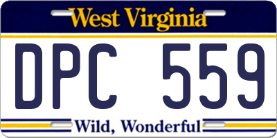 WV license plate DPC559