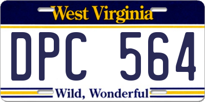 WV license plate DPC564