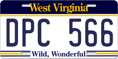 WV license plate DPC566