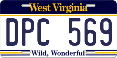 WV license plate DPC569