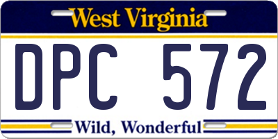 WV license plate DPC572