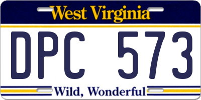 WV license plate DPC573