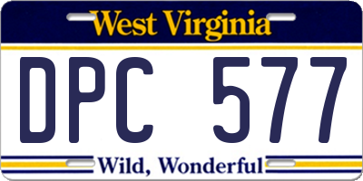 WV license plate DPC577