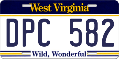 WV license plate DPC582