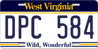 WV license plate DPC584