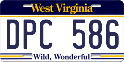 WV license plate DPC586