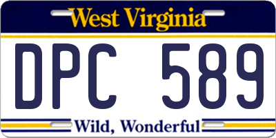 WV license plate DPC589