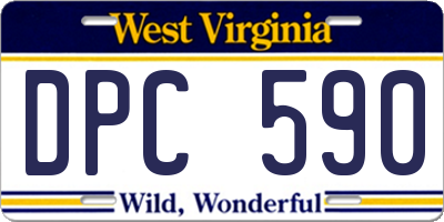 WV license plate DPC590