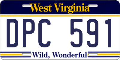 WV license plate DPC591