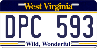 WV license plate DPC593