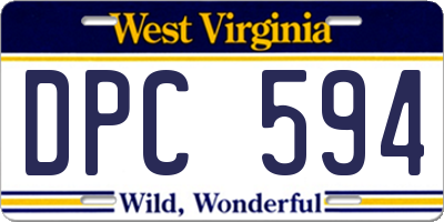 WV license plate DPC594