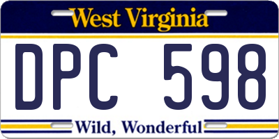 WV license plate DPC598
