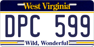 WV license plate DPC599