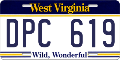 WV license plate DPC619