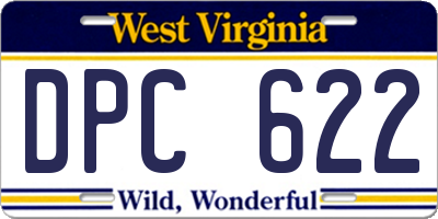 WV license plate DPC622