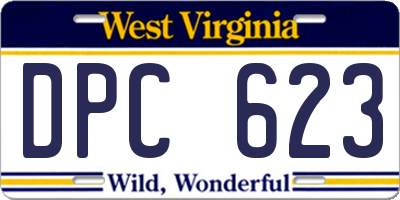 WV license plate DPC623