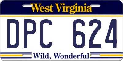 WV license plate DPC624