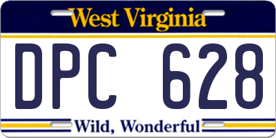 WV license plate DPC628