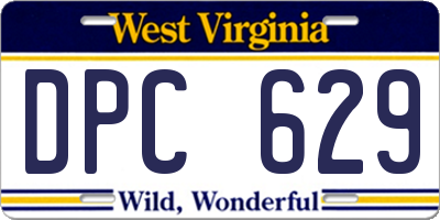 WV license plate DPC629