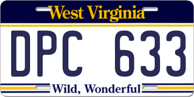 WV license plate DPC633
