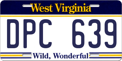WV license plate DPC639