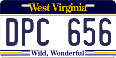 WV license plate DPC656