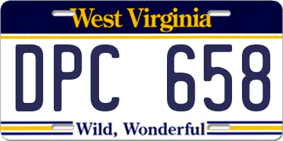 WV license plate DPC658