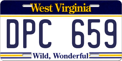 WV license plate DPC659