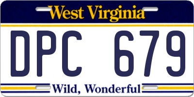 WV license plate DPC679