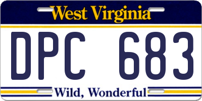WV license plate DPC683