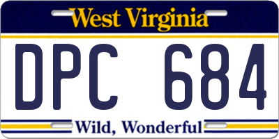 WV license plate DPC684