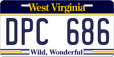 WV license plate DPC686