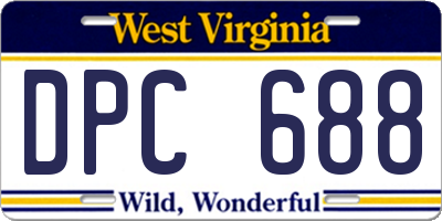 WV license plate DPC688