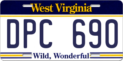 WV license plate DPC690