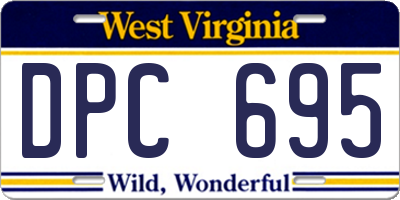 WV license plate DPC695