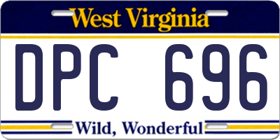 WV license plate DPC696