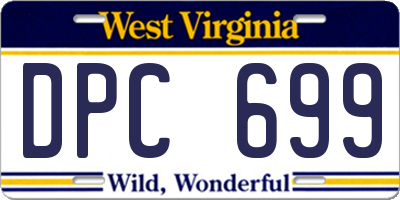WV license plate DPC699