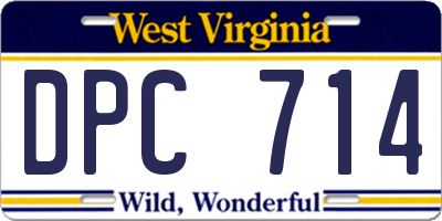 WV license plate DPC714
