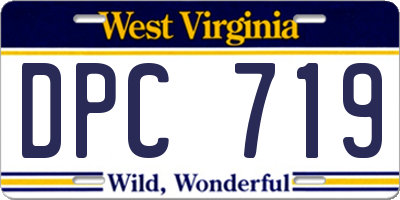 WV license plate DPC719