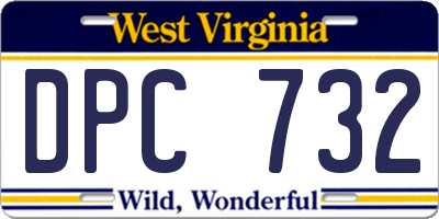 WV license plate DPC732
