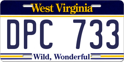 WV license plate DPC733