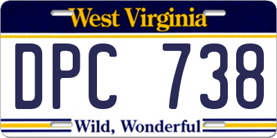 WV license plate DPC738