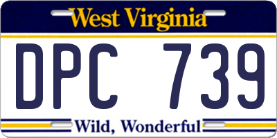 WV license plate DPC739
