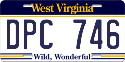 WV license plate DPC746