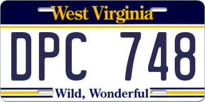 WV license plate DPC748